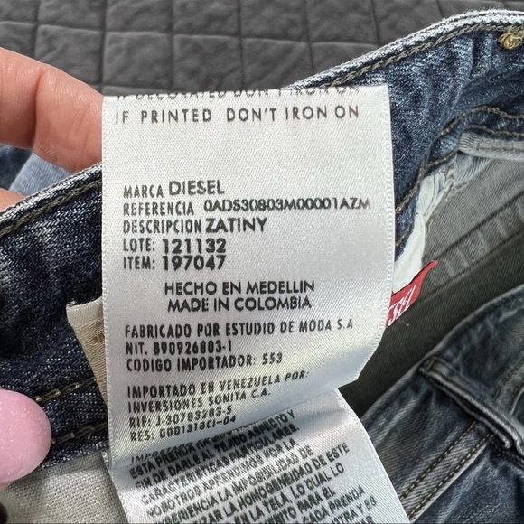 Diesel Jeans Men 32 X 30 Zantiny Bootcut Medium Wash Y2K CL - Picture 11 of 11